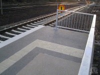 RAILmodul, Betonfertigteil für Bahnsteige, linkes Kopfstück