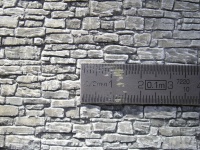 ETERNO-Bauplatte Bruchsteinmauerwerk, weißes Material, H0