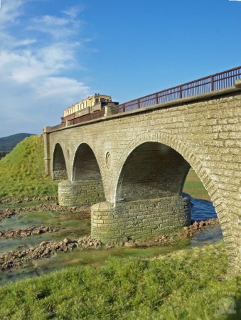 Viadukt über die Lenne, Grundset mit zwei Bögen,graues  Material