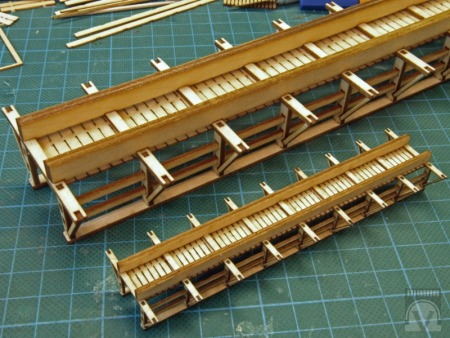 Holzsteg passend zur Tillyschanze aus lasergeschnittenem Echtholz, H0 - überarbeitete Ausführung