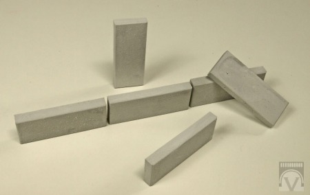 Einfache Betonbahnsteigkantenteile für Spur 0, 6 Stck.