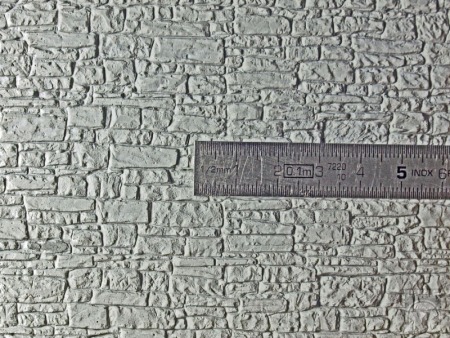 Bauplatte Bruchsteinmauerwerk, graues Material, Maßstab 1:45