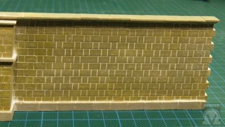 Quadermauerwerk - Mauerteil, zwei Felder, H0