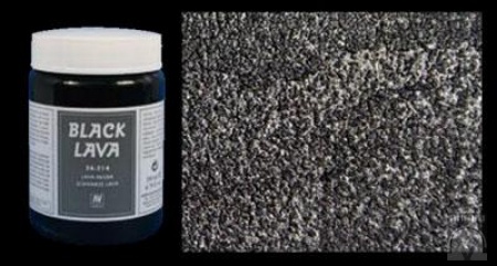 Vallejo Textures -  Black Lava Asphalt Schwarzer Asphalt