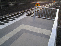 RAILmodul, Betonfertigteil für Bahnsteige, linkes Kopfstück
