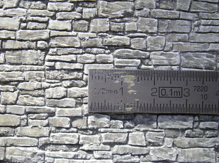 ETERNO-Bauplatte Bruchsteinmauerwerk, weißes Material, H0