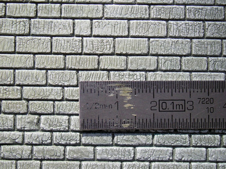ETERNO-Bauplatte Hausteinmauerwerk, graues Material, H0