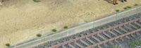 Einfache Betonbahnsteigkanten, L = ca. 180cm , Baugre H0